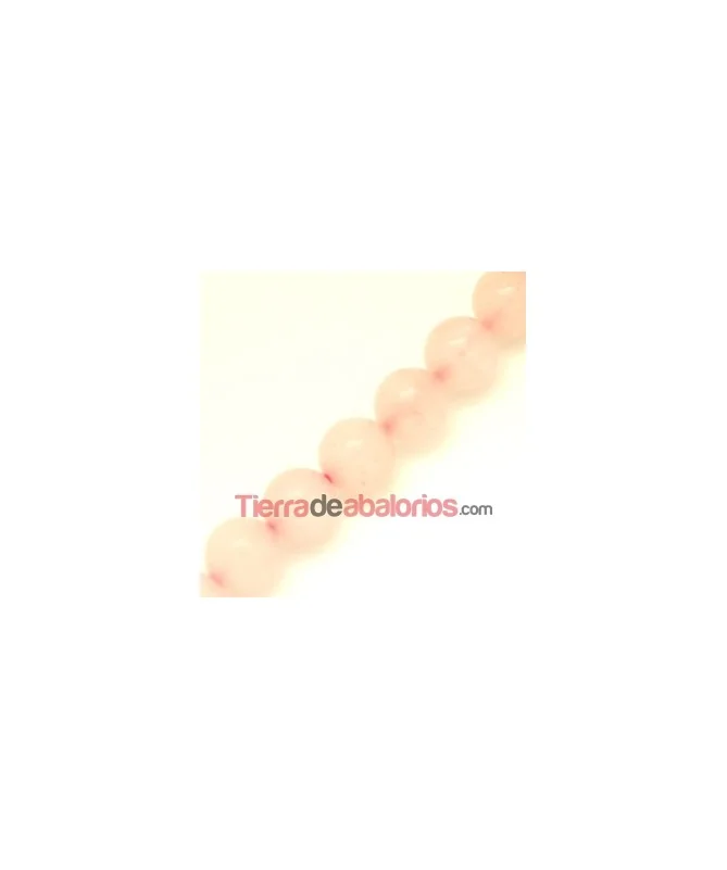 Cuarzo Rosa Bola 10mm Agujero 1mm