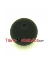Resina Bola 12mm Agujero 1.5mm Negro Mate