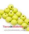 Resina Bola 8mm Agujero 1.5mm Verde Pistacho Mate
