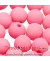 Resina Bola 8mm Agujero 1.5mm Rosa Mate