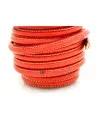 Cuero Media Caña 10x5mm con Hueco 3mm, Rojo