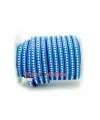 Cuero Regaliz 10x6mm - Azul Fluorescente con Strass (metro)