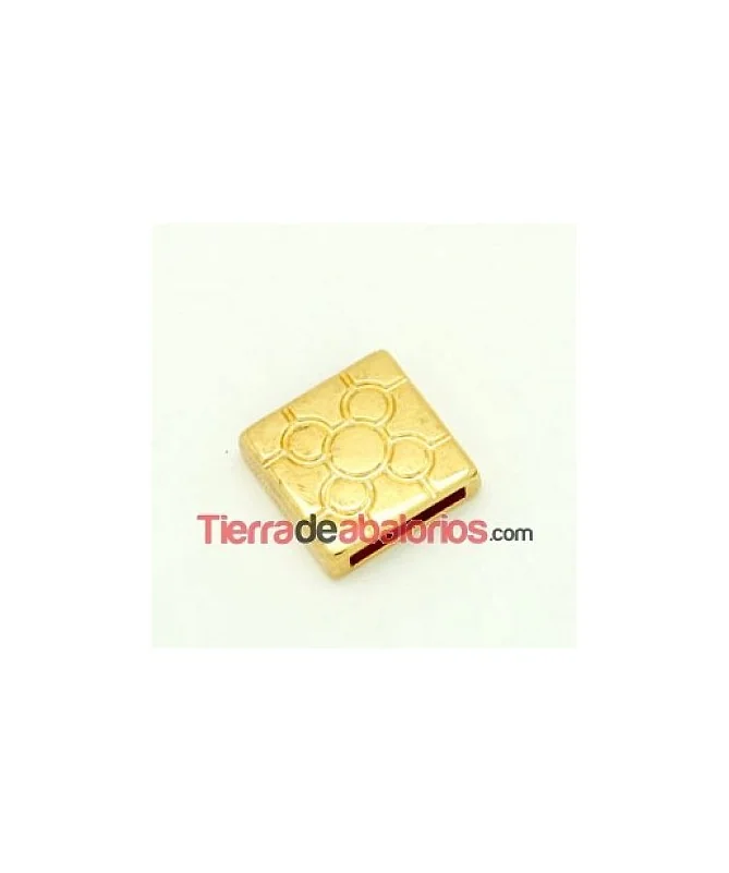 Pasador Baldosa 17x17mm Agujero 13x3mm Dorada