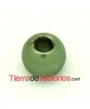 Bola Plástica 12mm Agujero 5mm Verde Oscuro