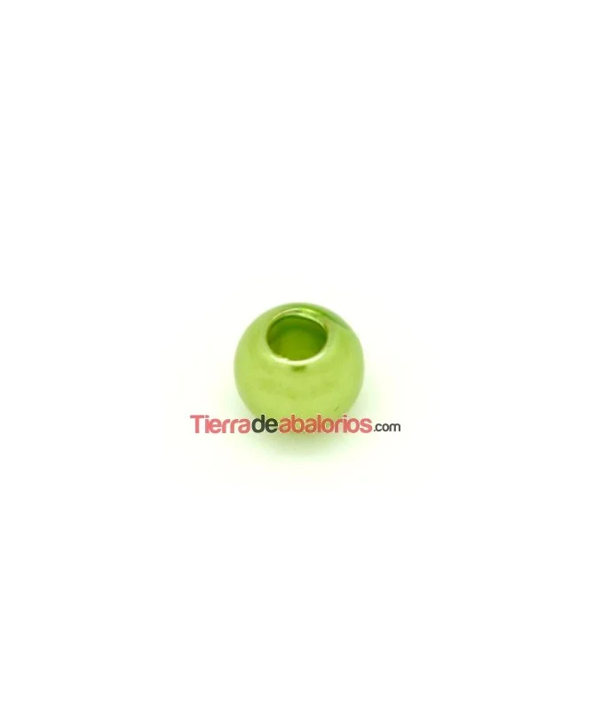 Bola Plástica 12mm Agujero 5mm Verde Claro