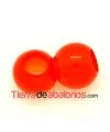 Resina Bola 20mm Agujero 10mm Naranja Transparente