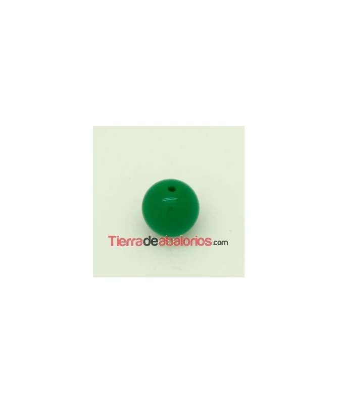Resina Bola 12mm Agujero 1,5mm Verde