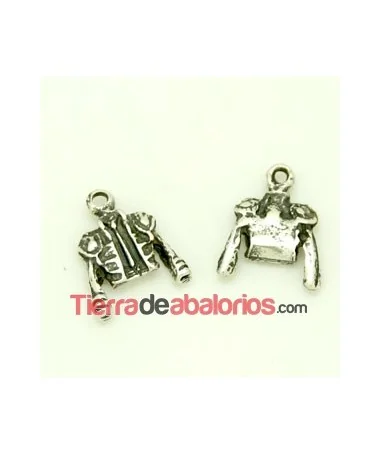 Colgante Chaqueta Torera 19x15mm con Anilla, Plateado