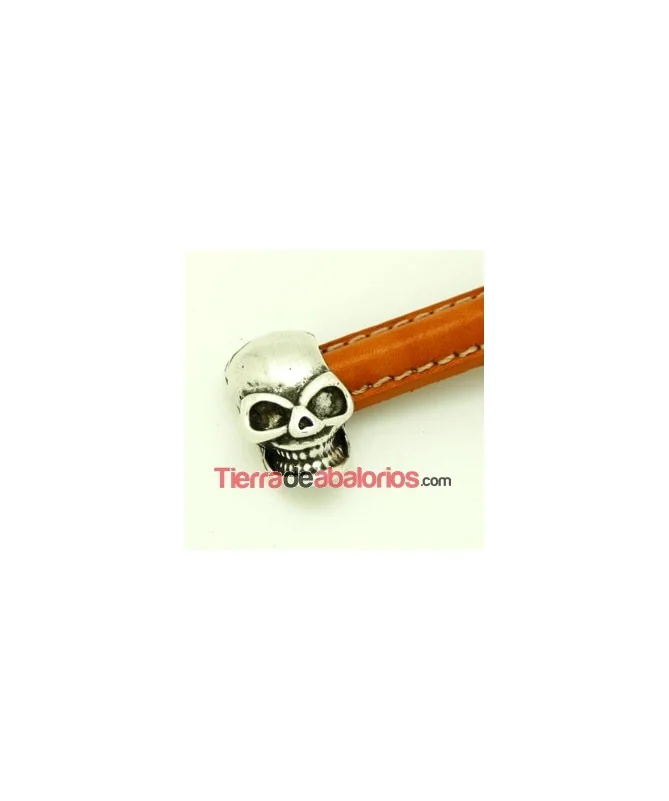 Terminal Media Caña Calavera 18x9mm Agujero 10x5mm