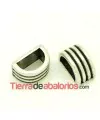 Entrepieza 3 Rayas Media Caña 13x7mm Agujero 10x5mm