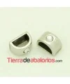 Entrepieza para Media Caña 13x8mm Agujero 10x5mm con Strass