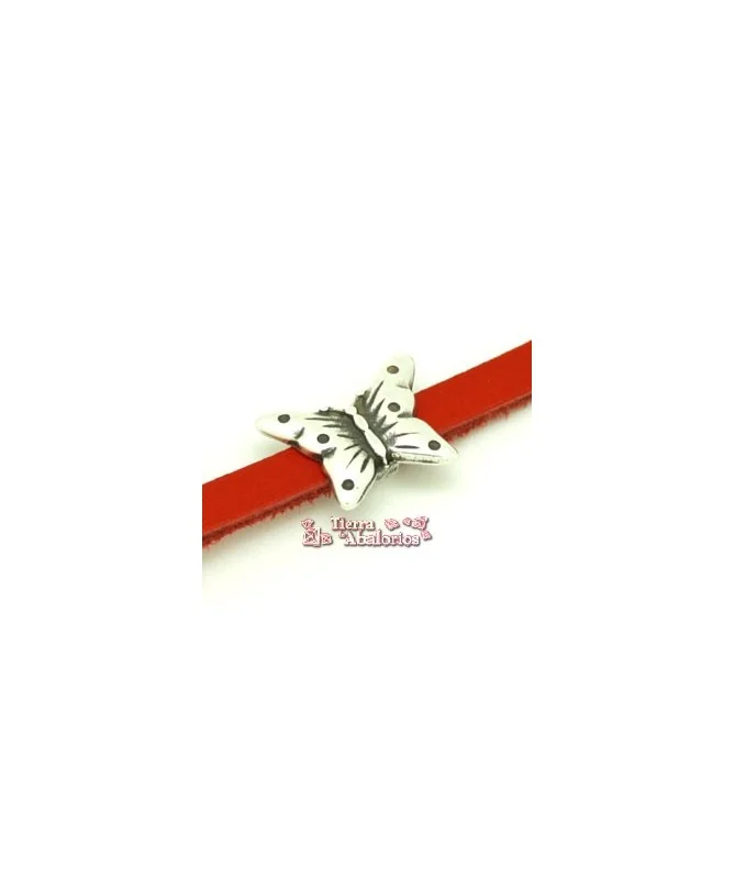 Mariposa 20x16mm Agujero 6x3mm, Plateada
