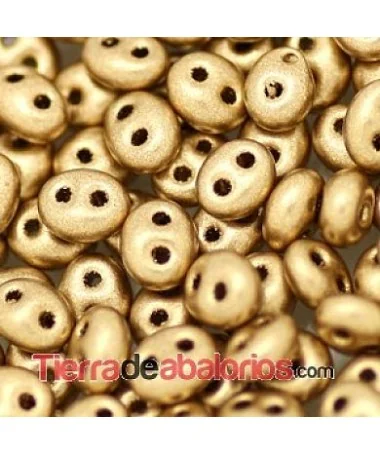 Twin Bead 2,5x5mm Oro Mate
