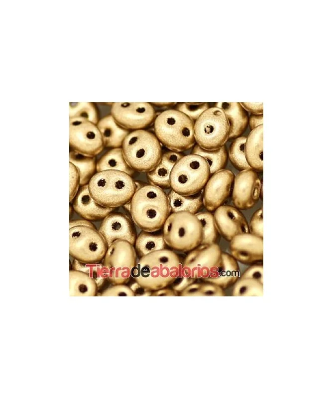 Twin Bead 2,5x5mm Oro Mate