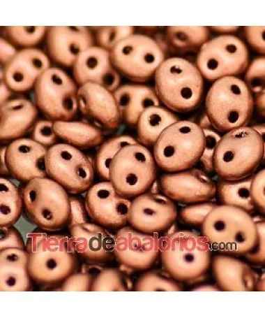 Twin Bead 2,5x5mm Cobre Mate Metalizado Twin Bead 2,5x5mm Cobre Mate Metalizado