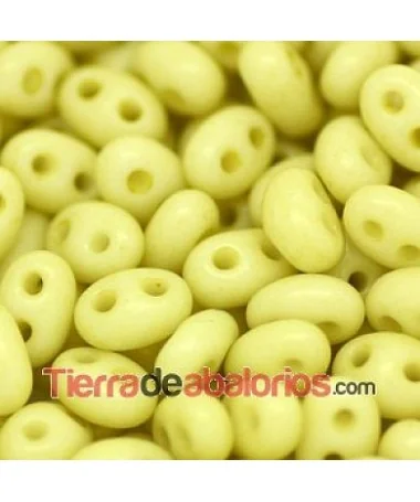 Twin Bead 2,5x5mm Vainilla Mate Twin Bead 2,5x5mm Vainilla Mate