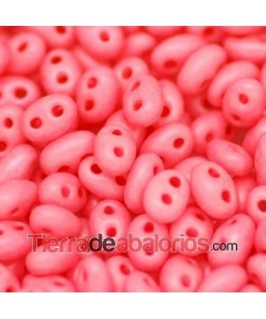 Twin Bead 2,5x5mm Rosa Quisquilla Mate Twin Bead 2,5x5mm Rosa Quisquilla Mate
