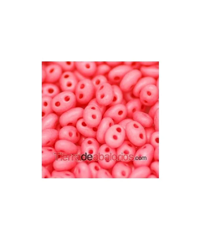 Twin Bead 2,5x5mm Rosa Quisquilla Mate