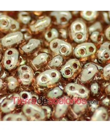 Twin Bead 2,5x5mm Ambar Irisado Twin Bead 2,5x5mm Ambar Irisado