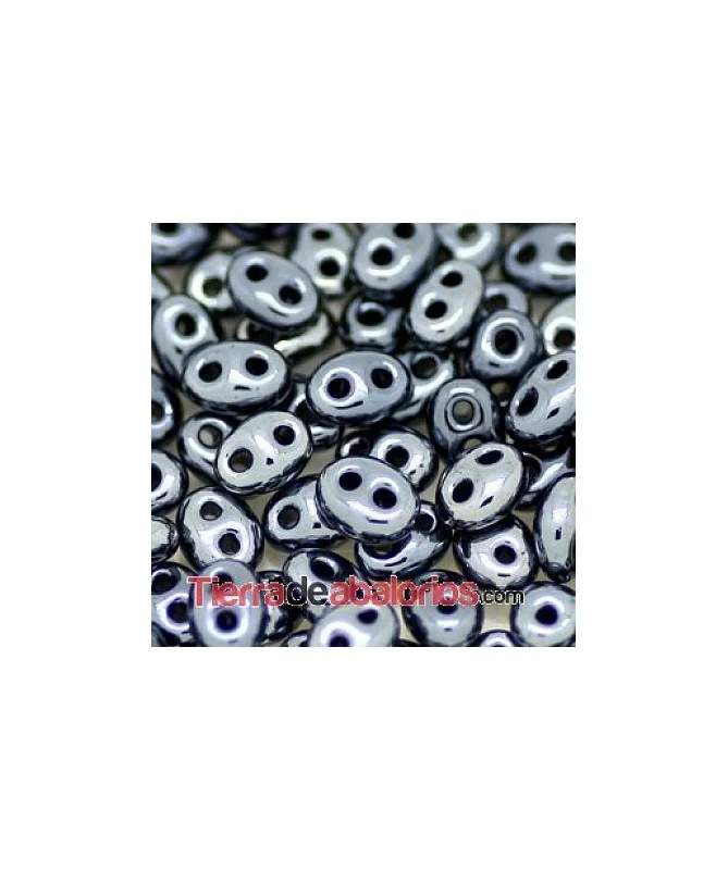 Twin Bead 2,5x5mm Hematite