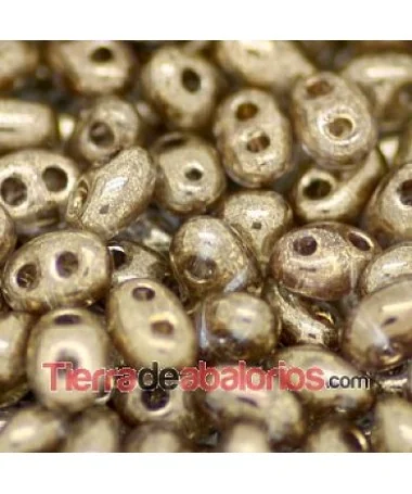 Twin Bead 2,5x5mm Bronce Transparente Twin Bead 2,5x5mm Bronce Transparente