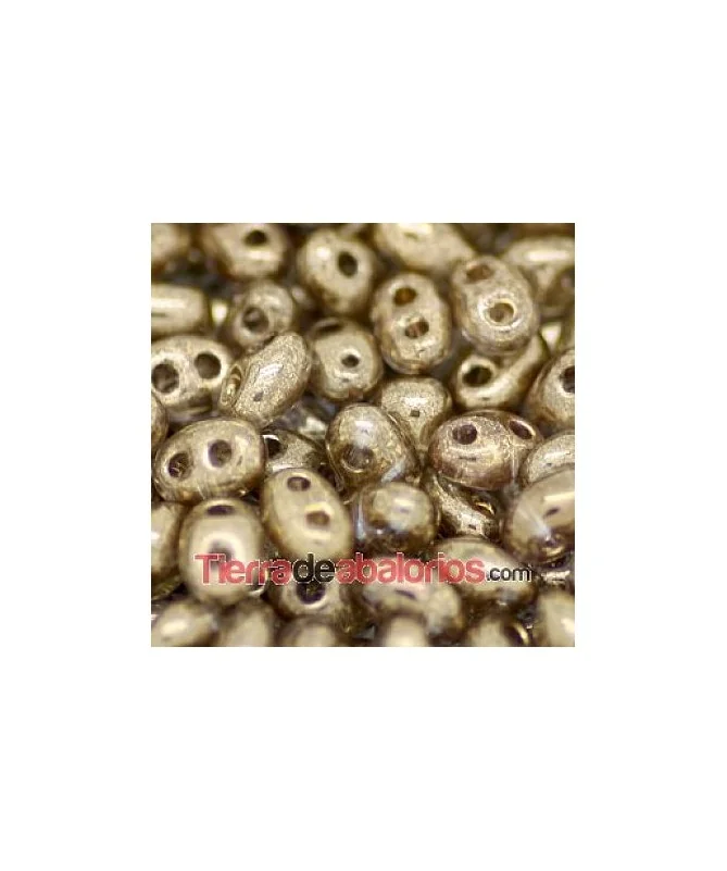Twin Bead 2,5x5mm Bronce Transparente