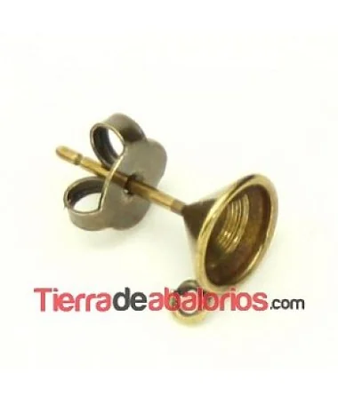 Pendiente Cono con Anilla para Chatón SS29 Oro Viejo