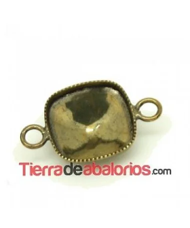 Conector para Cabujón de 12mm, Oro Viejo