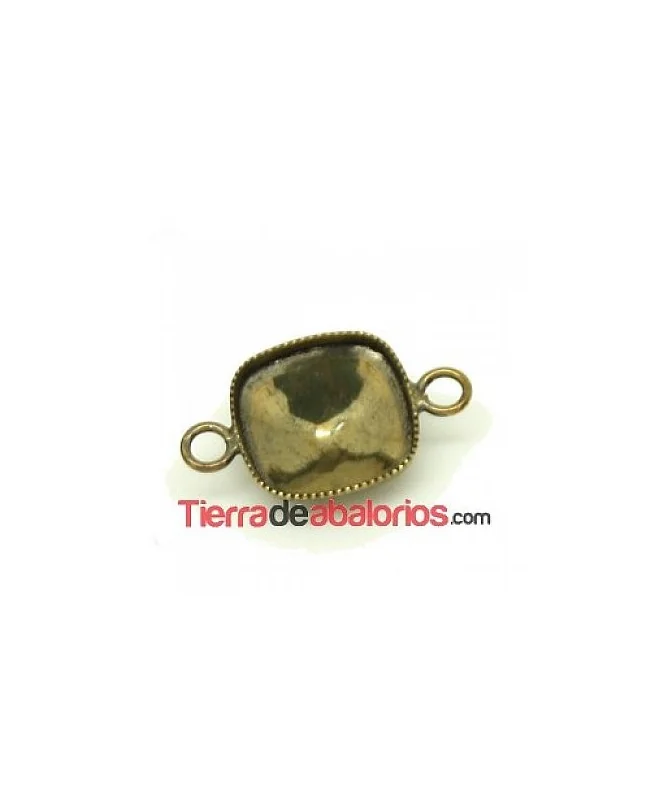 Conector para Cabujón de 12mm, Oro Viejo