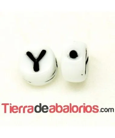 Entrepieza Moneda 6x4mm Agujero 0,9mm Letra Y