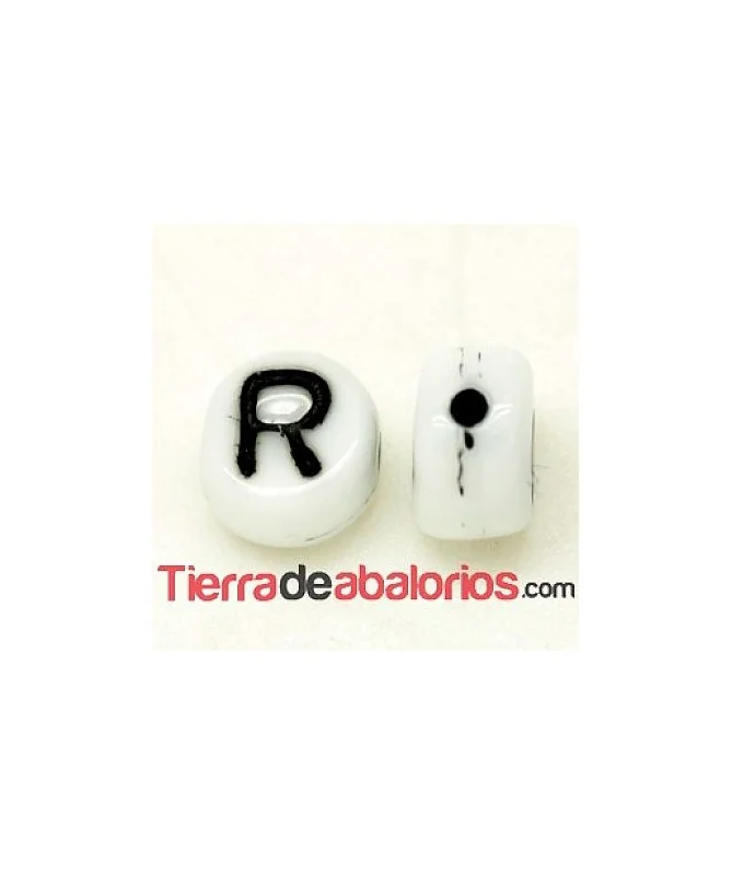 Entrepieza Moneda 6x4mm Agujero 0,9mm Letra R Entrepieza Moneda 6x4mm Agujero 0,9mm Letra R