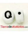Entrepieza Moneda 6x4mm Agujero 0,9mm Letra Q