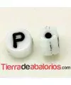 Entrepieza Moneda 6x4mm Agujero 0,9mm Letra P