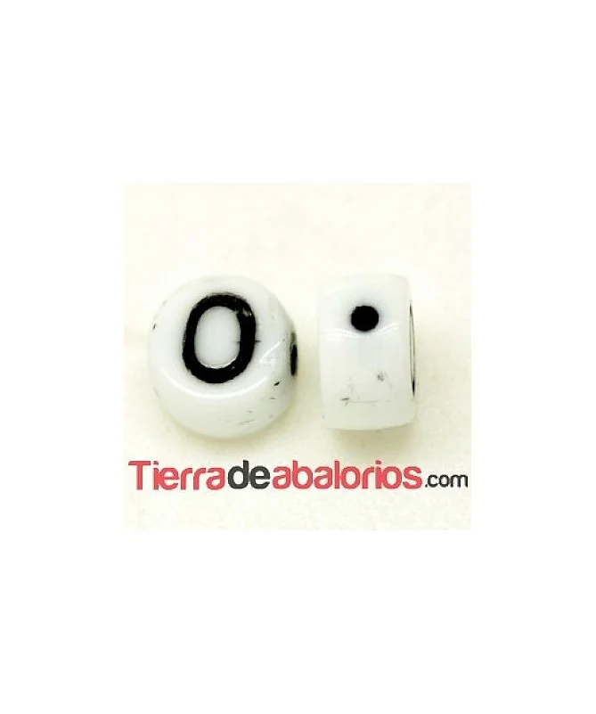 Entrepieza Moneda 6x4mm Agujero 0,9mm Letra O Entrepieza Moneda 6x4mm Agujero 0,9mm Letra O