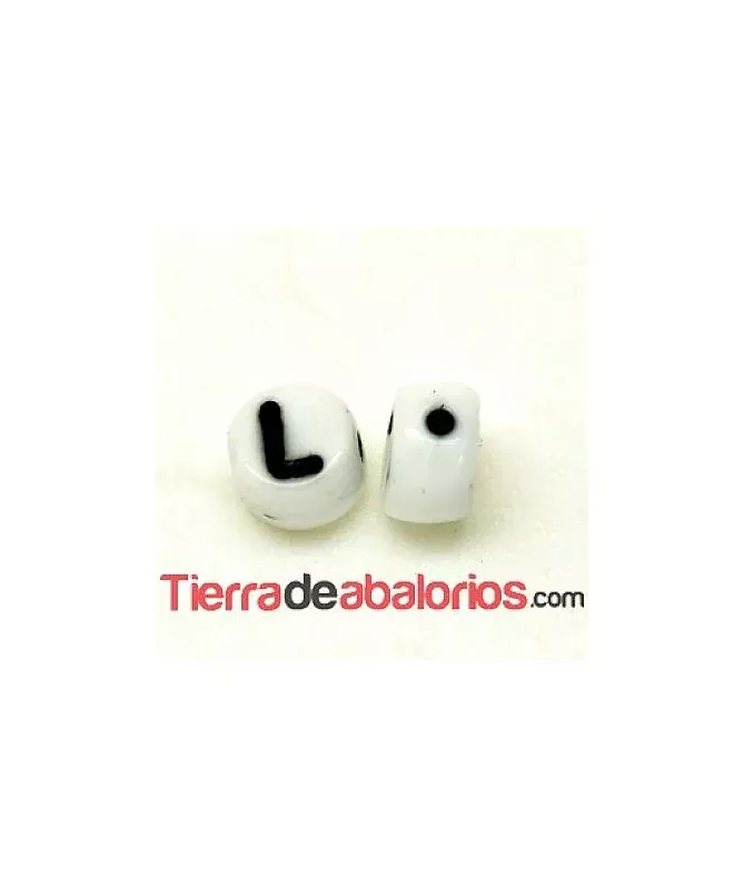Entrepieza Moneda 6x4mm Agujero 0,9mm Letra L Entrepieza Moneda 6x4mm Agujero 0,9mm Letra L