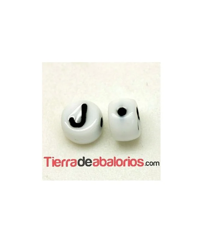 Entrepieza Moneda 6x4mm Agujero 0,9mm Letra J Entrepieza Moneda 6x4mm Agujero 0,9mm Letra J