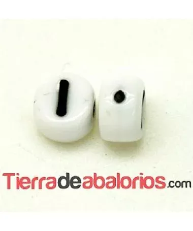 Entrepieza Moneda 6x4mm Agujero 0,9mm Letra I Entrepieza Moneda 6x4mm Agujero 0,9mm Letra I