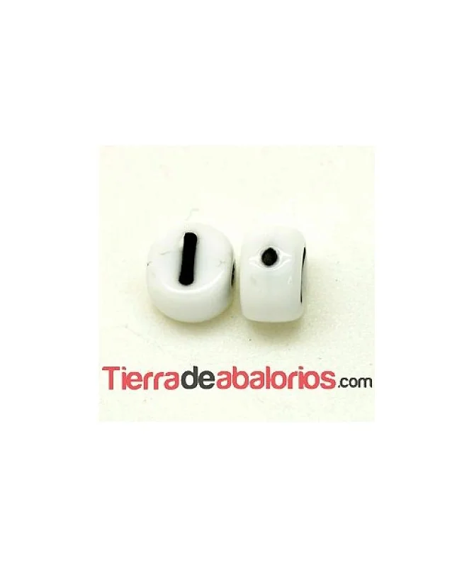 Entrepieza Moneda 6x4mm Agujero 0,9mm Letra I Entrepieza Moneda 6x4mm Agujero 0,9mm Letra I
