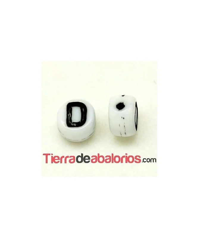 Entrepieza Moneda 6x4mm Agujero 0,9mm Letra D Entrepieza Moneda 6x4mm Agujero 0,9mm Letra D