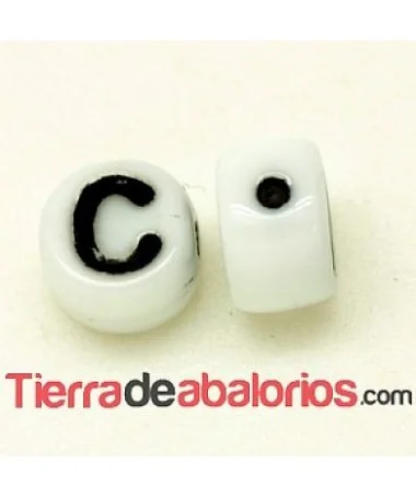 Entrepieza Moneda 6x4mm Agujero 0,9mm Letra C Entrepieza Moneda 6x4mm Agujero 0,9mm Letra C