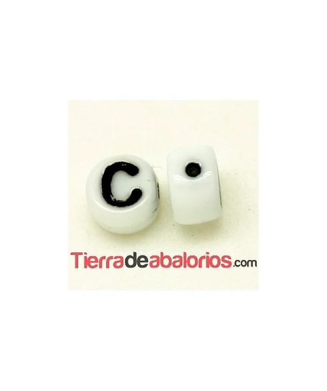 Entrepieza Moneda 6x4mm Agujero 0,9mm Letra C Entrepieza Moneda 6x4mm Agujero 0,9mm Letra C