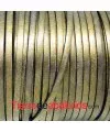 Cuero Plano Vaquetilla 5x2mm - Bronce Metalizado