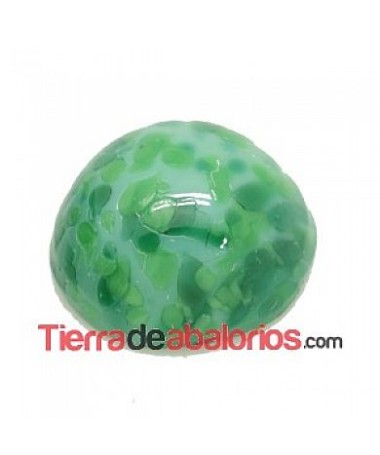 Cabujón de Cristal 10mm, Verde Jade