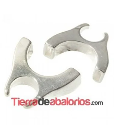 Base para Anillo 20x25mm Agujero 5x2,5mm. Plateado Base para Anillo 20x25mm Agujero 5x2,5mm. Plateado