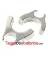 Base para Anillo 20x25mm Agujero 5x2,5mm. Plateado