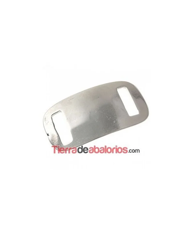 Entrepieza Pasador Curvado 42x23mm Agujero 14x4mm, Plateado