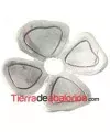 Adorno Flor 22x22mm Agujero 3,5mm Plateado