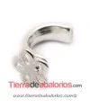 Base para Anillo con Flor 25x14mm Agujero 5x2mm, Plateado