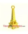 Colgante Torre Eiffel 23x8mm con Anilla, Dorada
