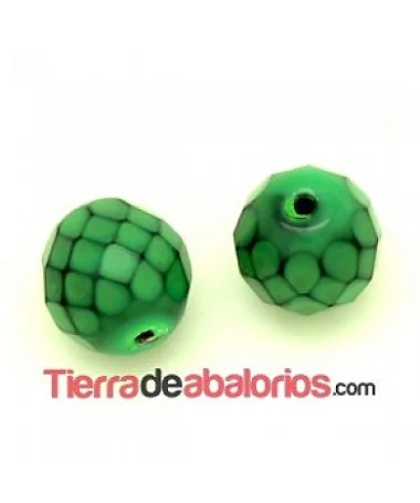 Facetada 12mm Snake Verde